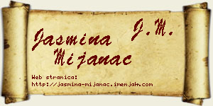 Jasmina Mijanac vizit kartica